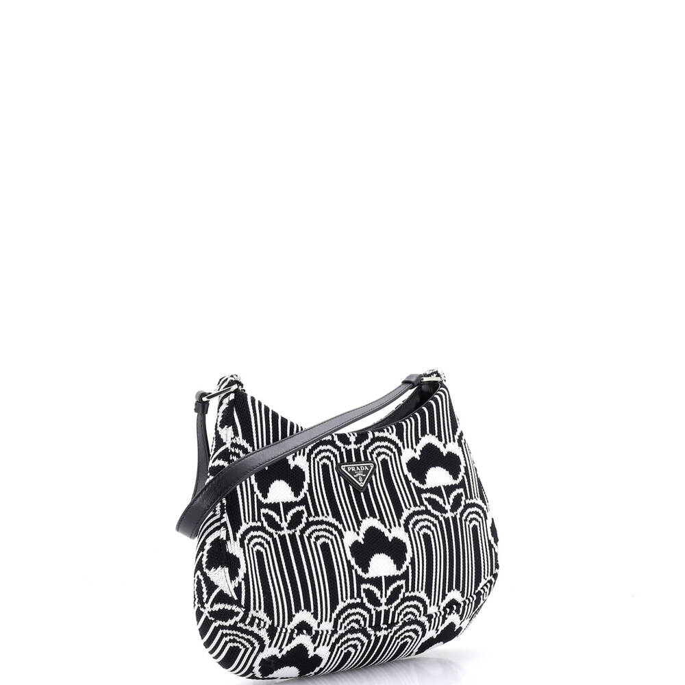 Prada Cleo Shoulder Bag Jacquard Knit #258663P17B - Picture 2 of 6